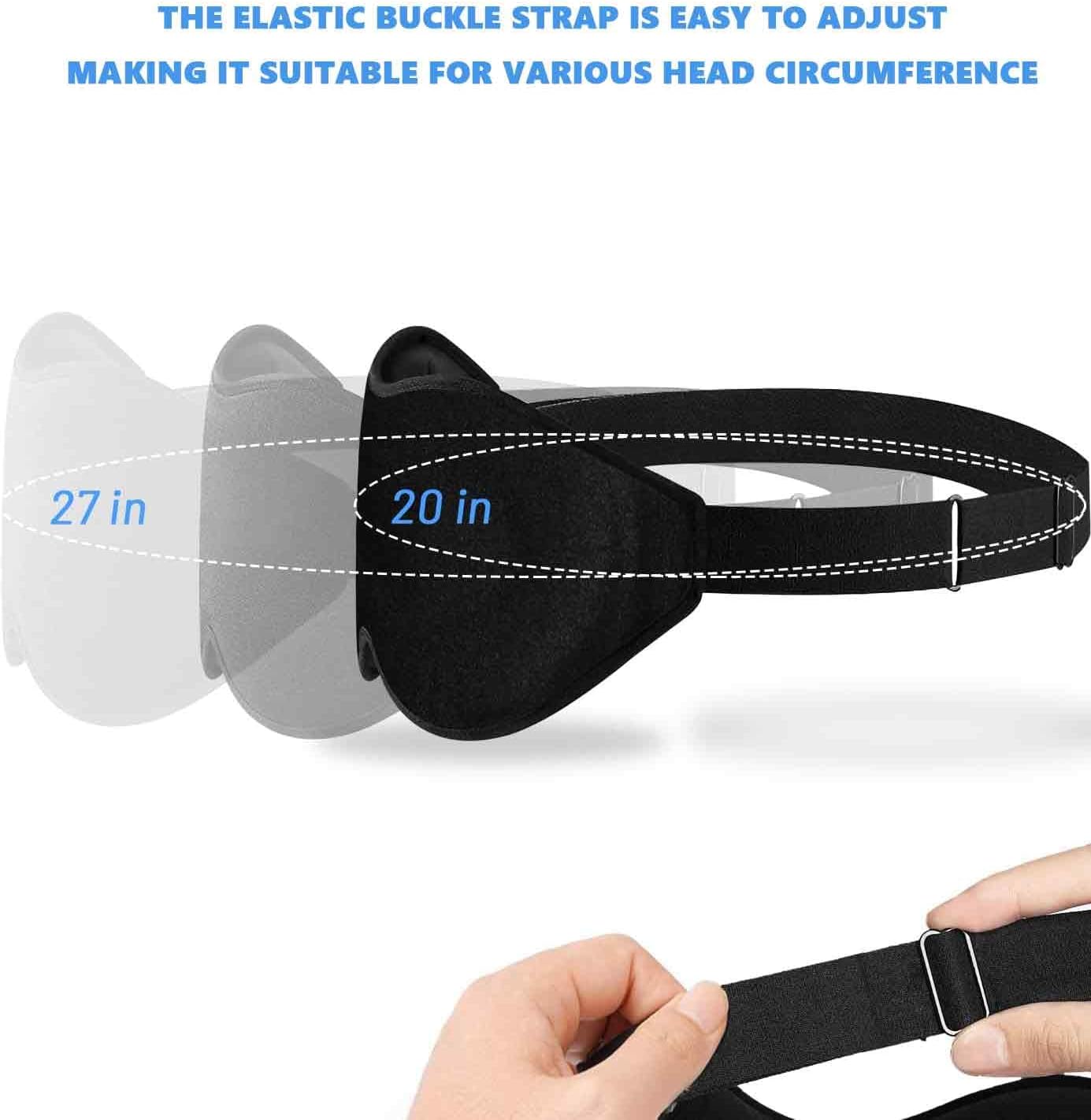 Sleep Mask for Men and Women, 3D Blackout Eye Mask for Side Sleepers, Black - Image 6