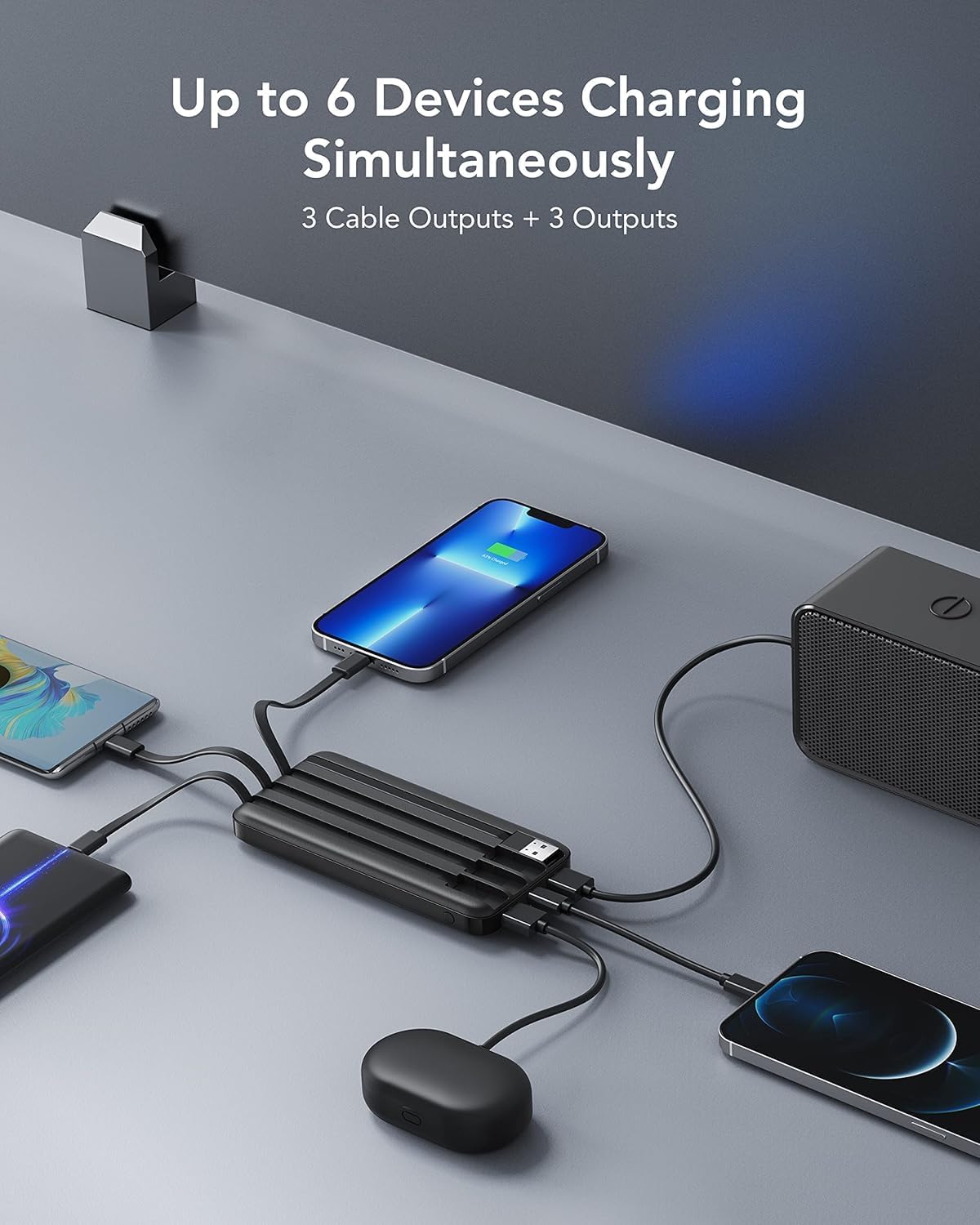 charmast Portable Charger Power Bank with Reinforced Built-in 4 Cables - Image 6