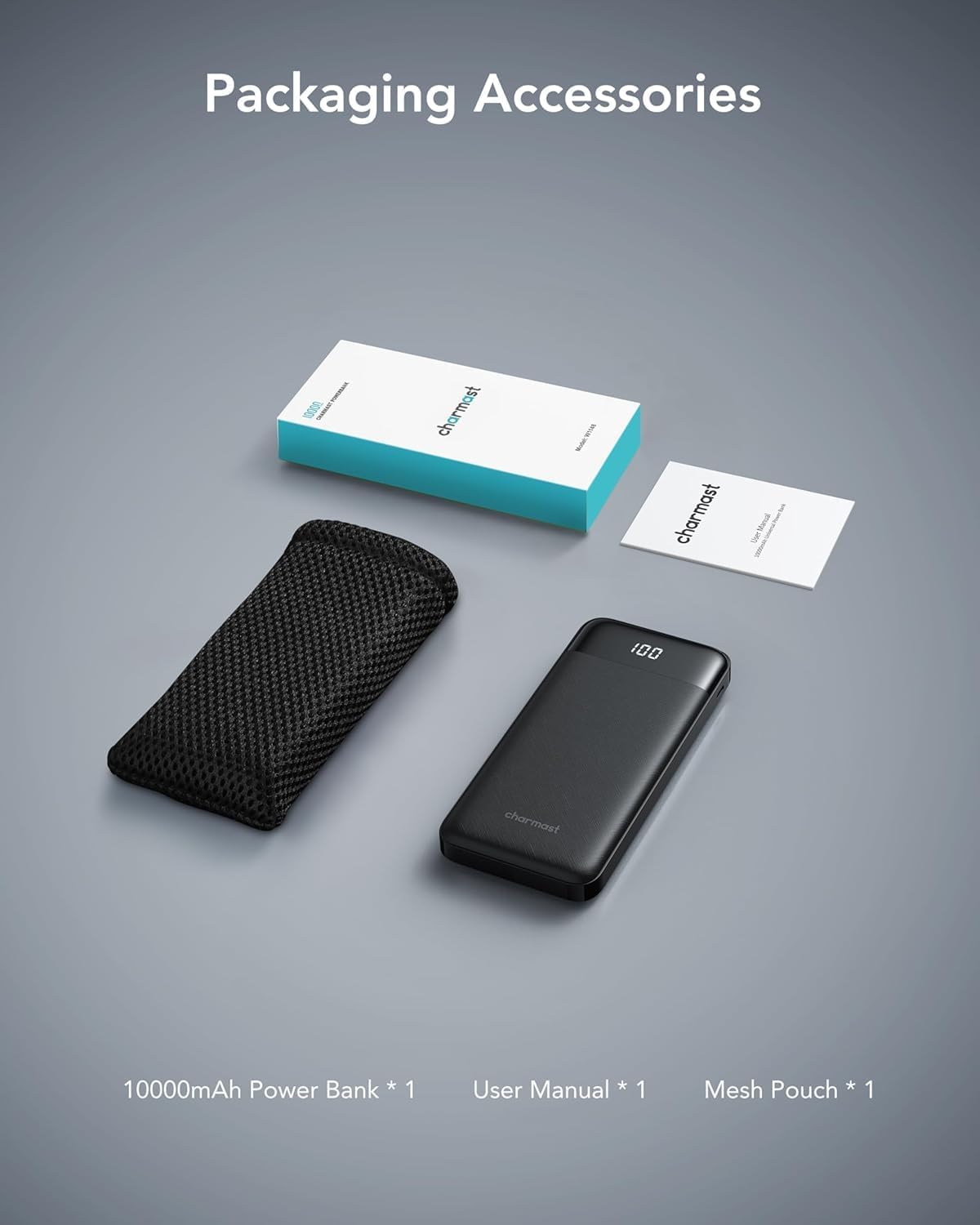charmast Portable Charger Power Bank with Reinforced Built-in 4 Cables - Image 8